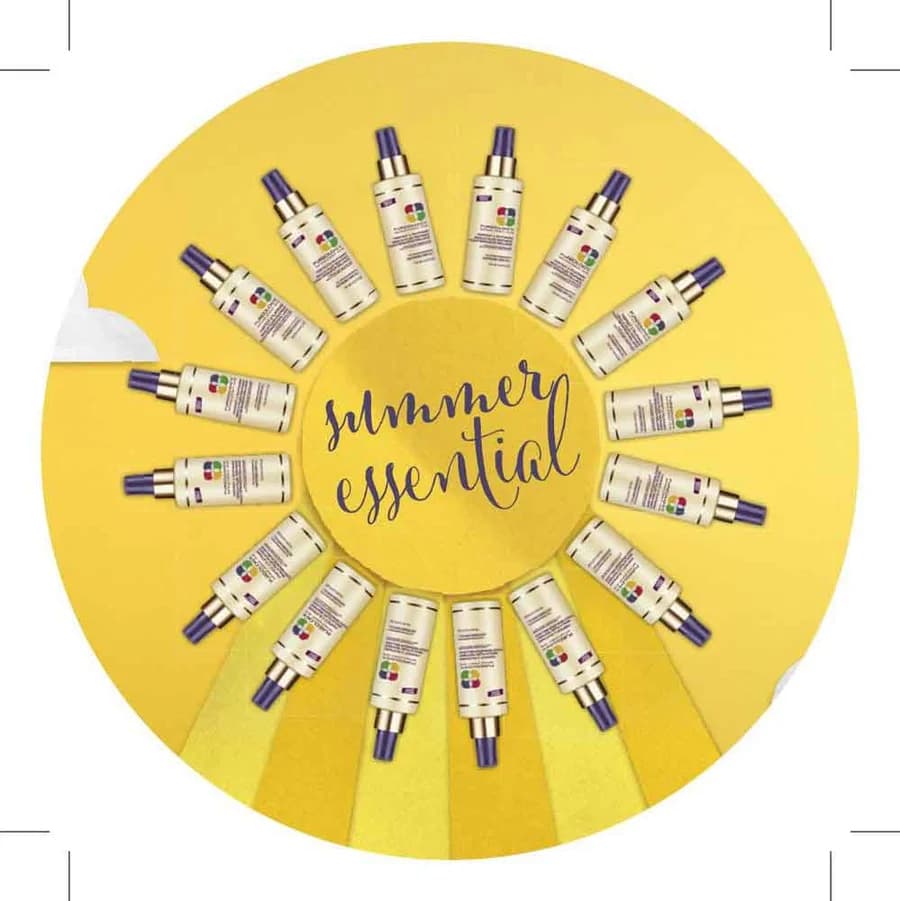 Product bottle neck hanger design, Summer Essential campaign