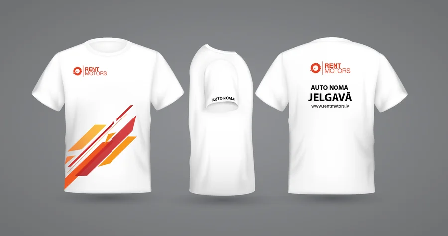 Promotional white t-shirt mockup