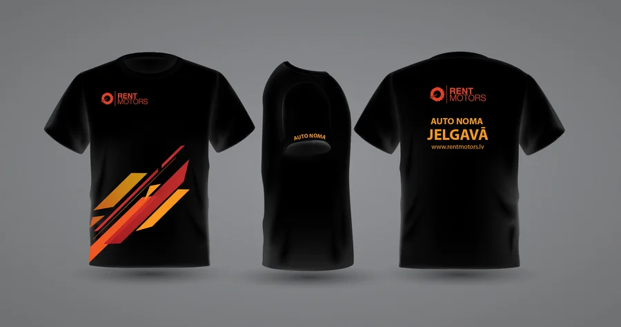 Promotional black t-shirt mockup