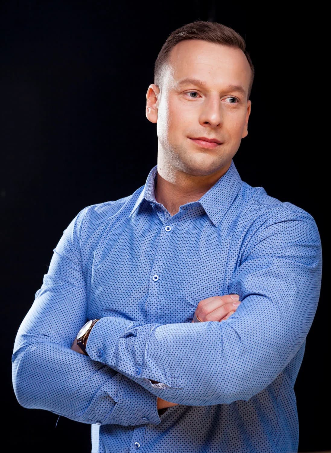 Vīriešu portretu fotosesija Rīgas studijā, 22. foto