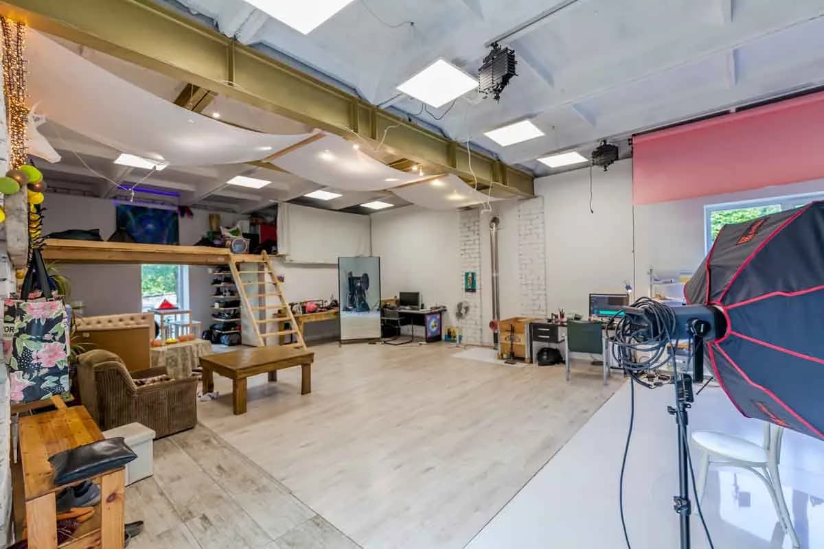 Inside the studio