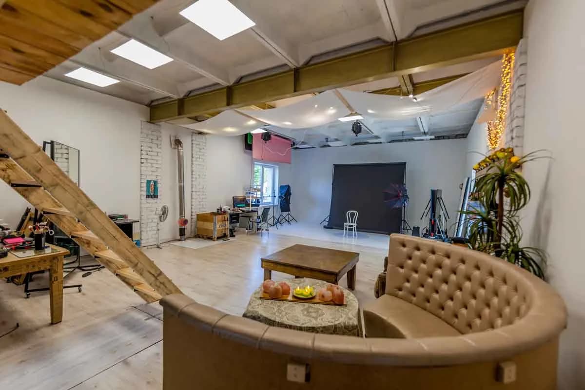 Inside the studio