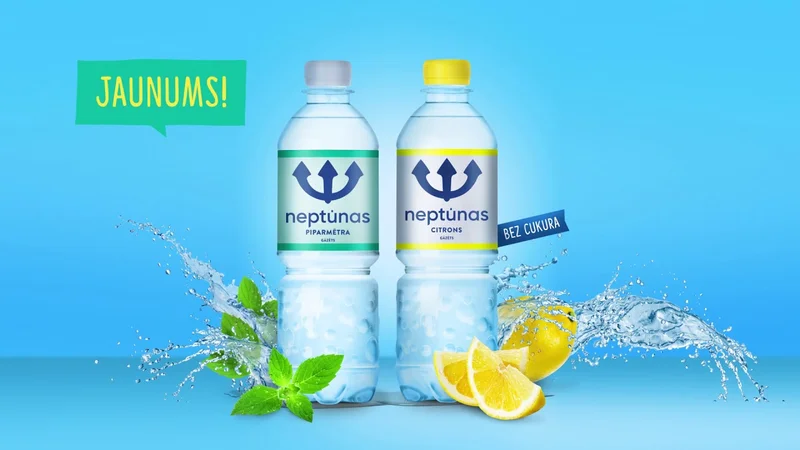 Neptūnas mineral water 5-second animated ad