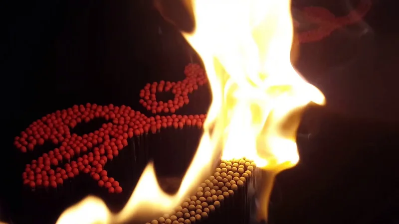 Bounce logo fire-effect video