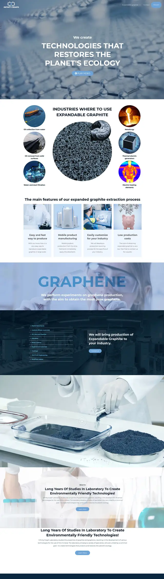 Infinitygraph website screenshot